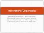 Transnational Corporations - geo