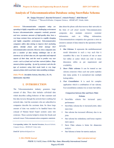 Analysis of Telecommunication Database using Snowflake Schema