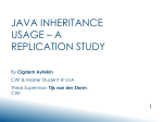 Java Inheritance Usage – A Replication STUDY