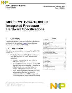 MPC8572E PowerQUICC III Integrated Processor Hardware
