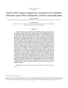 Genesis of the Neogene to Quaternary volcanism in the Carpathian