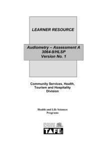 Audiometry-Assessment A–3064-9