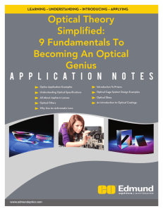 Optical Theory Simplified: 9 Fundamentals To