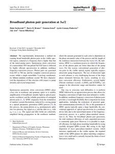 Broadband photon pair generation at 3ω/2