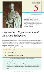 sample chapter: Eigenvalues, Eigenvectors, and Invariant Subspaces