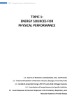 Energy Sources for Physical Performance