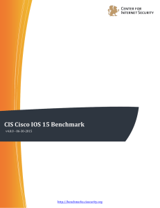 CIS Cisco IOS 15 Benchmark