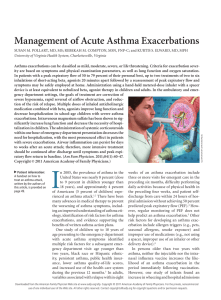 Management of Acute Asthma Exacerbations
