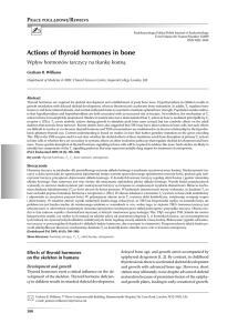 Actions of thyroid hormones in bone