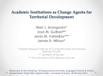 Academic Institutions as Change Agents for Territorial Development