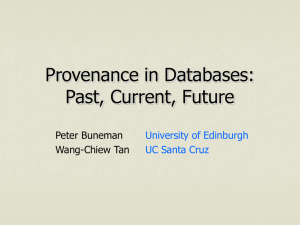 Provenance in Databases