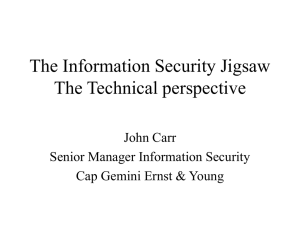 The Information Security Jigsaw The Technical Elements