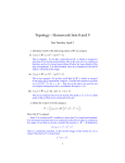 Topology - Homework Sets 8 and 9