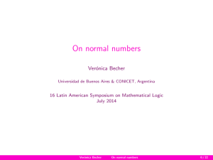 On normal numbers - Universidad de Buenos Aires