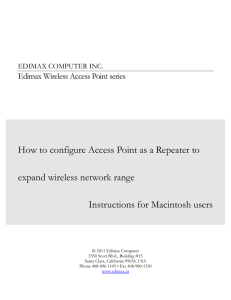 How to configure Access Point as a Repeater to expand wireless