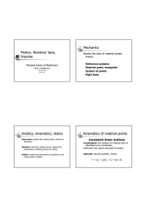 Motion, Newtons` laws, Impulse Mechanics Kinetics, kinematics