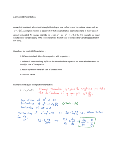 2.5 Implicit Differentiation