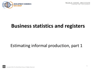 Estimating informal production, Part 1
