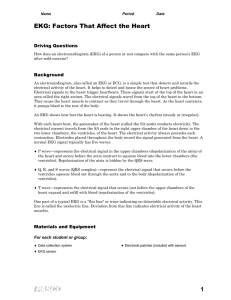 Print EKG Factors that affect the Heart Lab