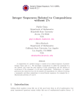 Integer Sequences Related to Compositions without 2`s