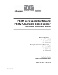 PS111 Zero Speed Switch and PS112