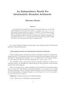 An Independence Result For Intuitionistic Bounded Arithmetic