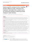 Species-specific ecological niche modelling predicts different range
