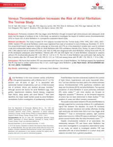 Venous Thromboembolism Increases the Risk of Atrial Fibrillation