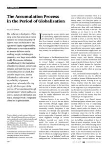the Accumulation Process in the Period of Globalisation