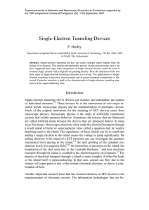 Single-Electron Tunneling Devices