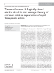 The mouth–nose biologically closed electric circuit in zinc lozenge