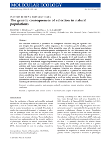 The genetic consequences of selection in natural populations