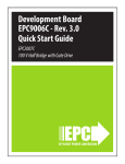 Development Board EPC9006C - Rev. 3.0 Quick Start Guide