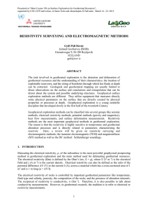 resistivity surveying and electromagnetic methods