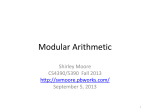 Modular Arithmetic - svmoore