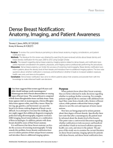 Dense Breast Notification: Anatomy, Imaging, and Patient Awareness
