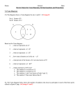 Name: Period: Date: Review Packet for Venn Diagrams, Solving