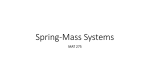 Spring-Mass Systems