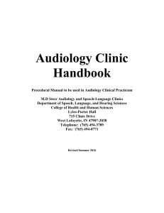 Audiology Clinic Handbook