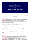 Tohoku J. Exp. Med. - the tohoku journal of experimental medicine