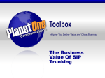 Toolbox - PlanetOne Communications