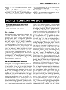 mantle plumes and hot spots - The Centre for Earth Evolution and