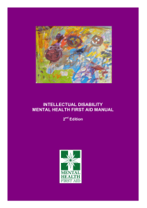 2nd Edition Intellectual Disability Mental Health First Aid
