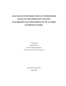 analysis of extended constant power speed range of - UTK-EECS