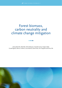 Forest biomass, carbon neutrality and climate change mitigation