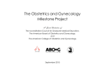 The Obstetrics and Gynecology Milestone Project