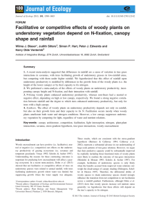 Facilitative or competitive effects of woody plants on understorey