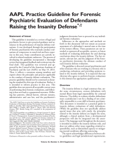 Practice Guidelines for Forensic Psychiatric Evaluation of