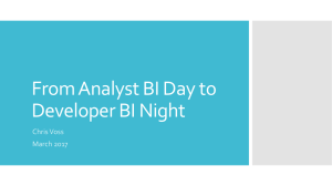 From Analyst BI Day to Developer BI Night