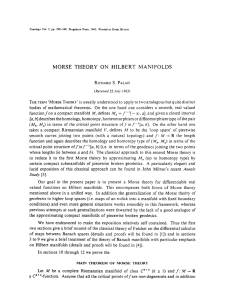 Morse Theory on Hilbert Manifolds